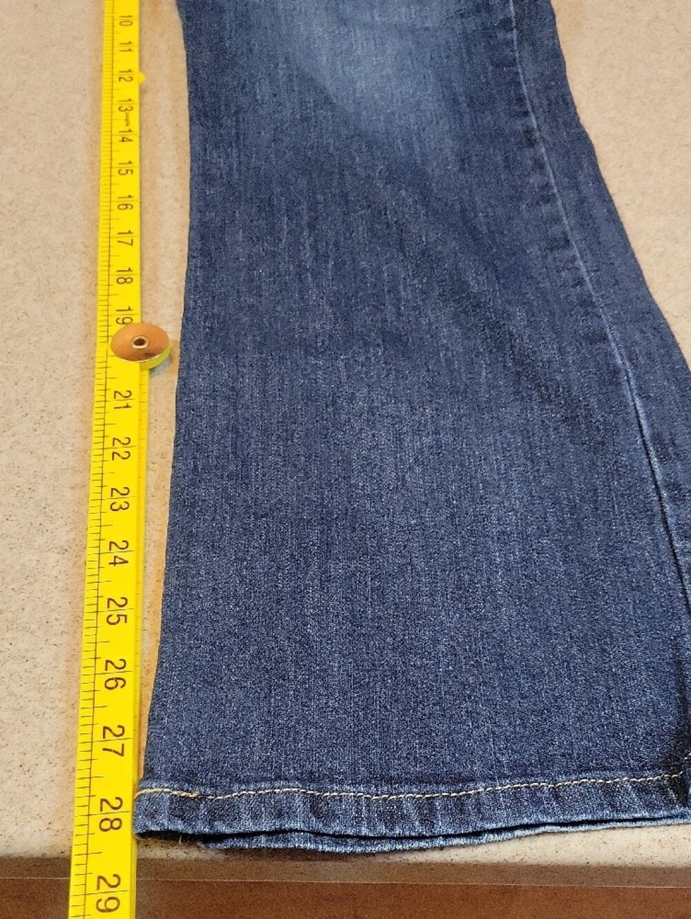 Levi 515 Bootcut Dark Blue Bootcut Denim Jeans Stretch Size 12 - Picture 10 of 11